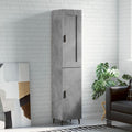 Une silhouette equilibree pour ce buffet avec tiroirs, avec portes, teinte gris et bois naturel