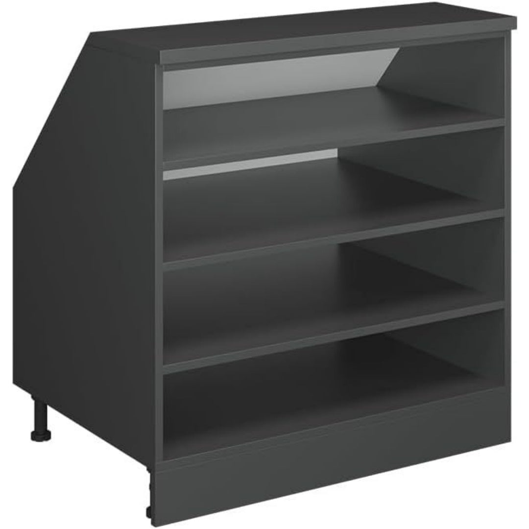 Un espace mieux organise grace a ce armoire aux lignes soignees, finition anthracite