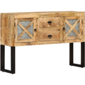 Une touche de caractere, buffet avec portes, a l'aspect bois dans un ton bois naturel