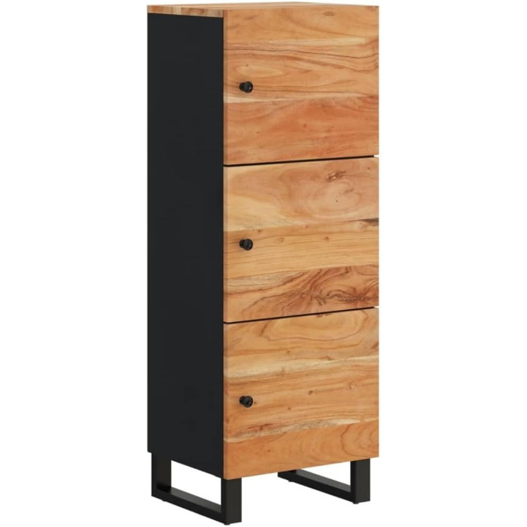 Pour un interieur harmonieux, buffet avec portes, a l'aspect bois en finition naturel et bois naturel