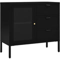 Pour un interieur harmonieux, buffet avec tiroirs, avec portes en finition noir et vert