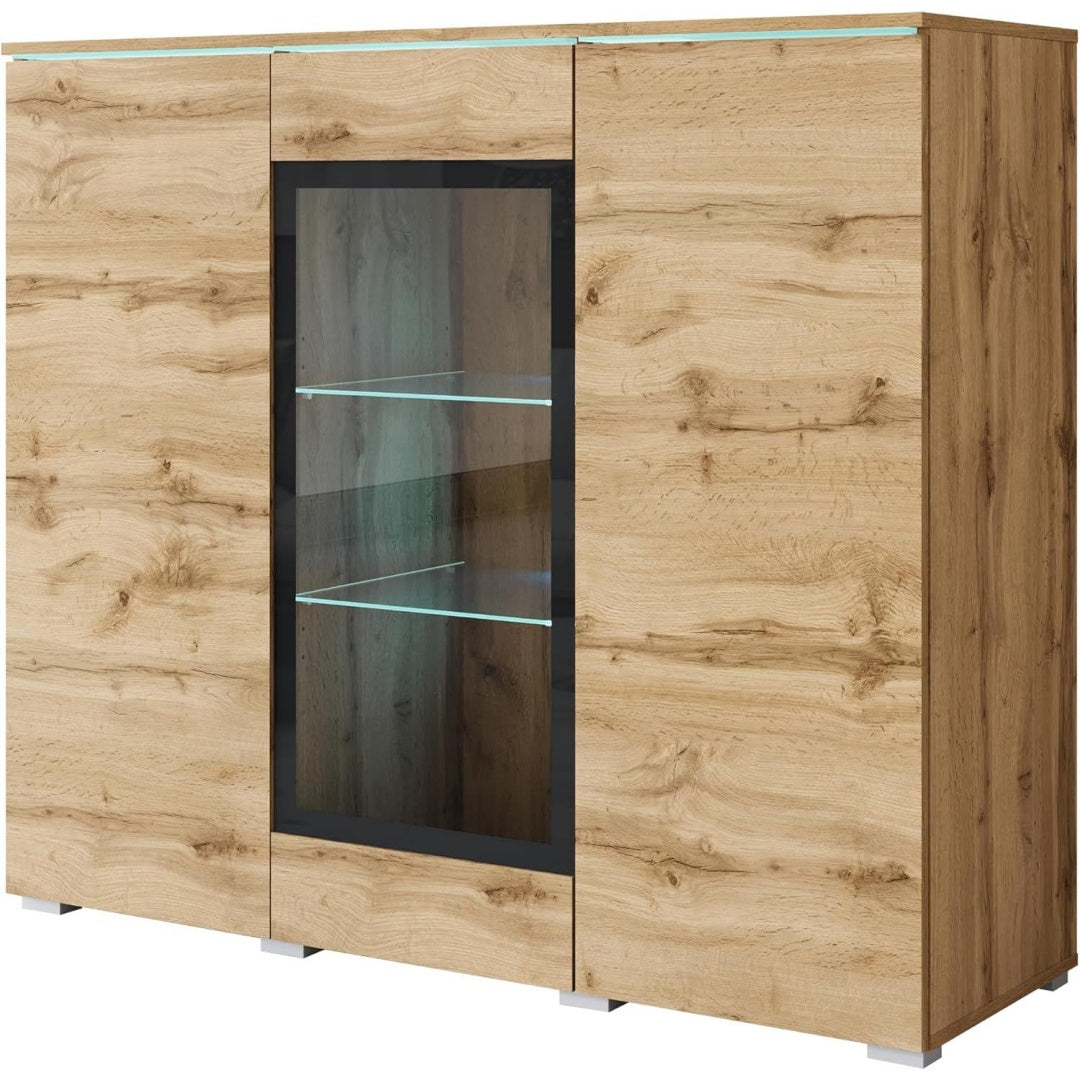 Le charme du rangement avec ce buffet avec portes, avec etageres, coloris non determine