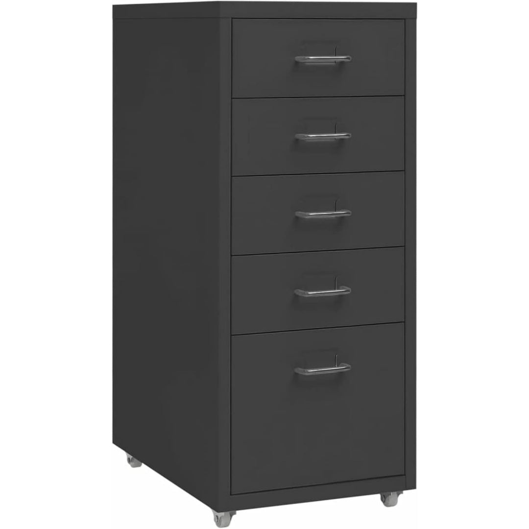 Une touche de caractere, commode avec tiroirs, avec portes dans un ton anthracite
