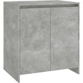 Un espace mieux organise grace a ce buffet avec portes, a l'aspect bois, finition gris et bois naturel