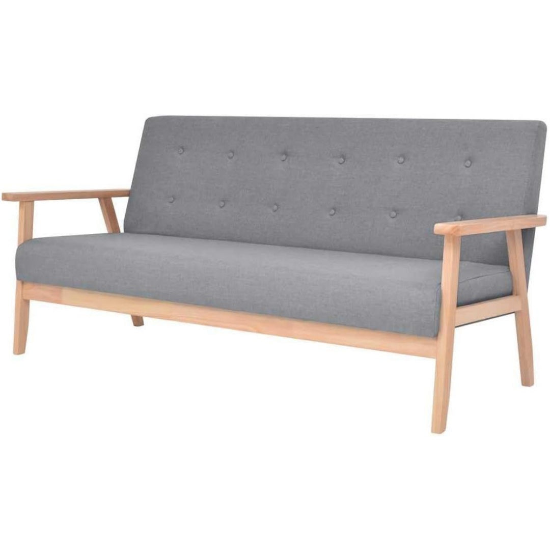 Le charme du rangement avec ce table a l'aspect bois, coloris gris et bois naturel