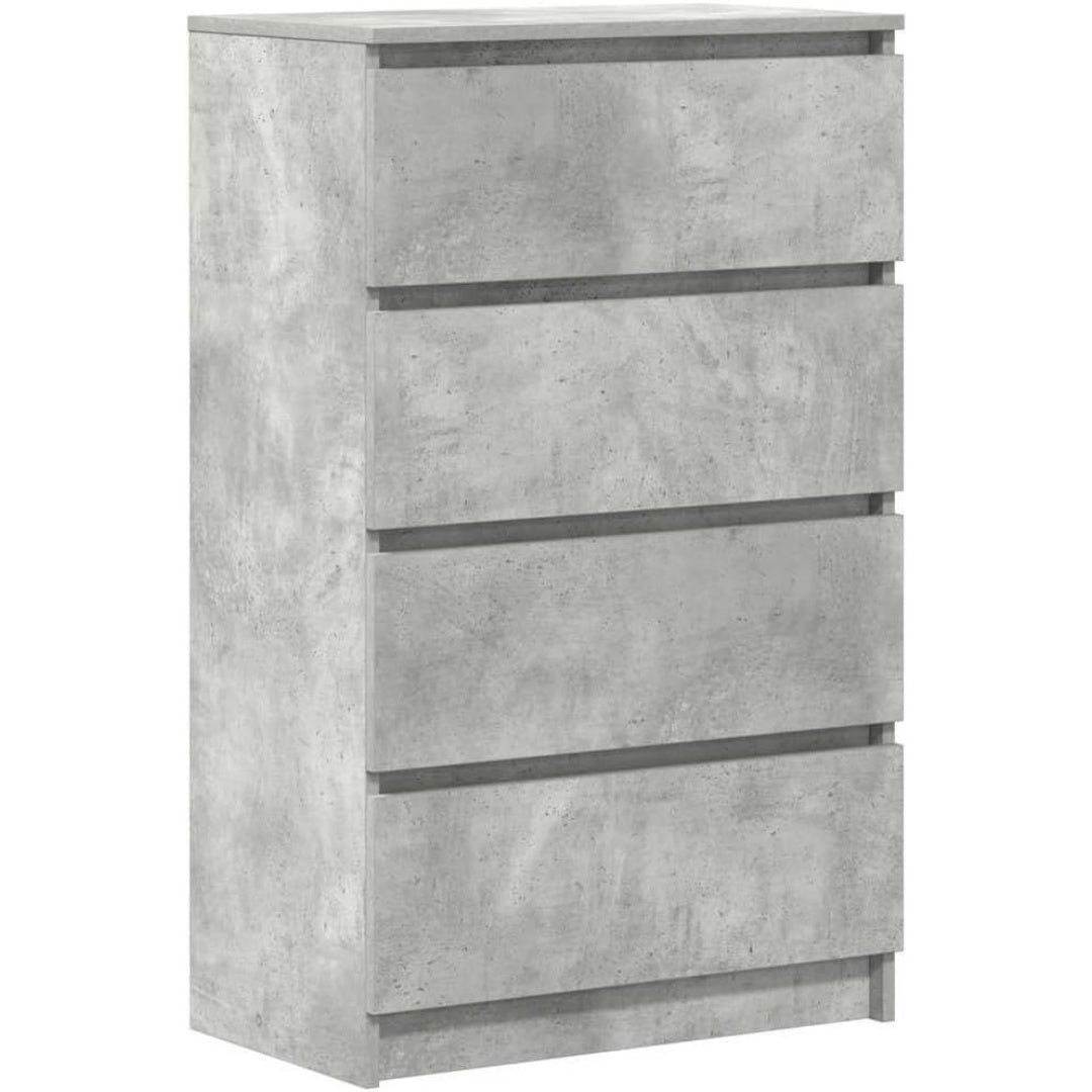 Une touche de caractere, buffet avec tiroirs, a l'aspect bois dans un ton gris et bois naturel