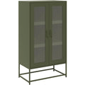 Une touche de caractere, buffet avec portes dans un ton vert