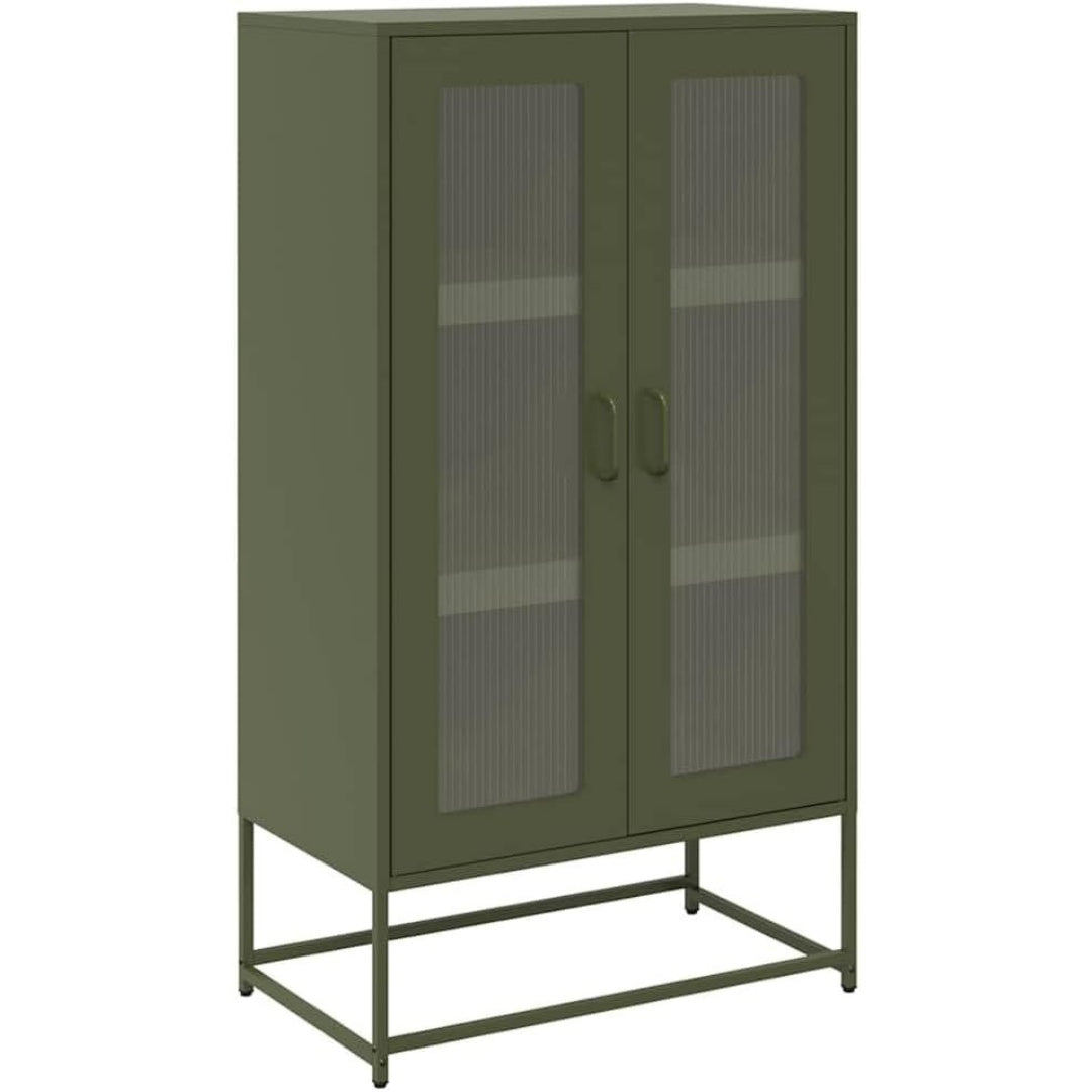 Une touche de caractere, buffet avec portes dans un ton vert