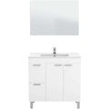 Une touche de caractere, commode avec tiroirs, avec portes dans un ton blanc