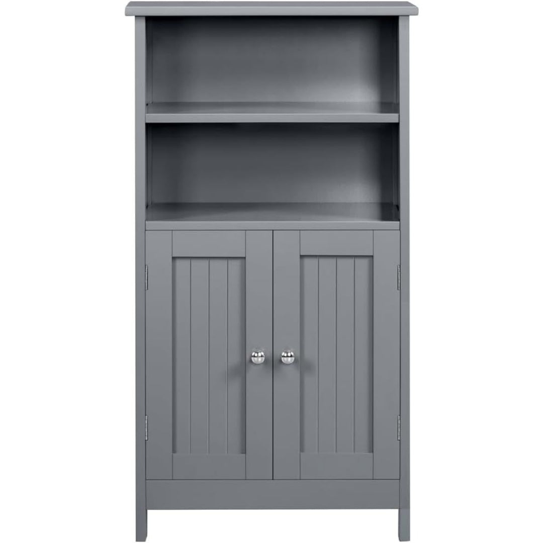 Une touche de caractere, commode avec portes, avec etageres dans un ton gris et vert