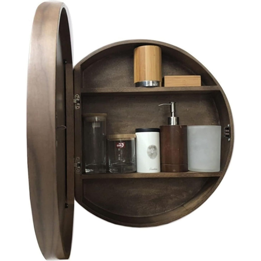 Le charme du rangement avec ce armoire a l'aspect bois, coloris bois naturel et vert