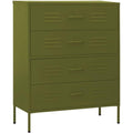 Un espace mieux organise grace a ce commode aux lignes soignees, finition vert