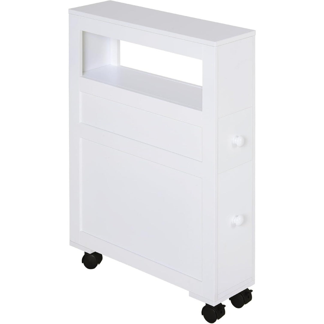 Le charme du rangement avec ce commode avec tiroirs, avec etageres, coloris blanc et vert