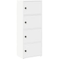 Une touche de caractere, buffet avec portes, avec etageres dans un ton blanc et bois naturel
