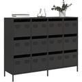 Pour un interieur harmonieux, buffet avec tiroirs, avec portes en finition noir