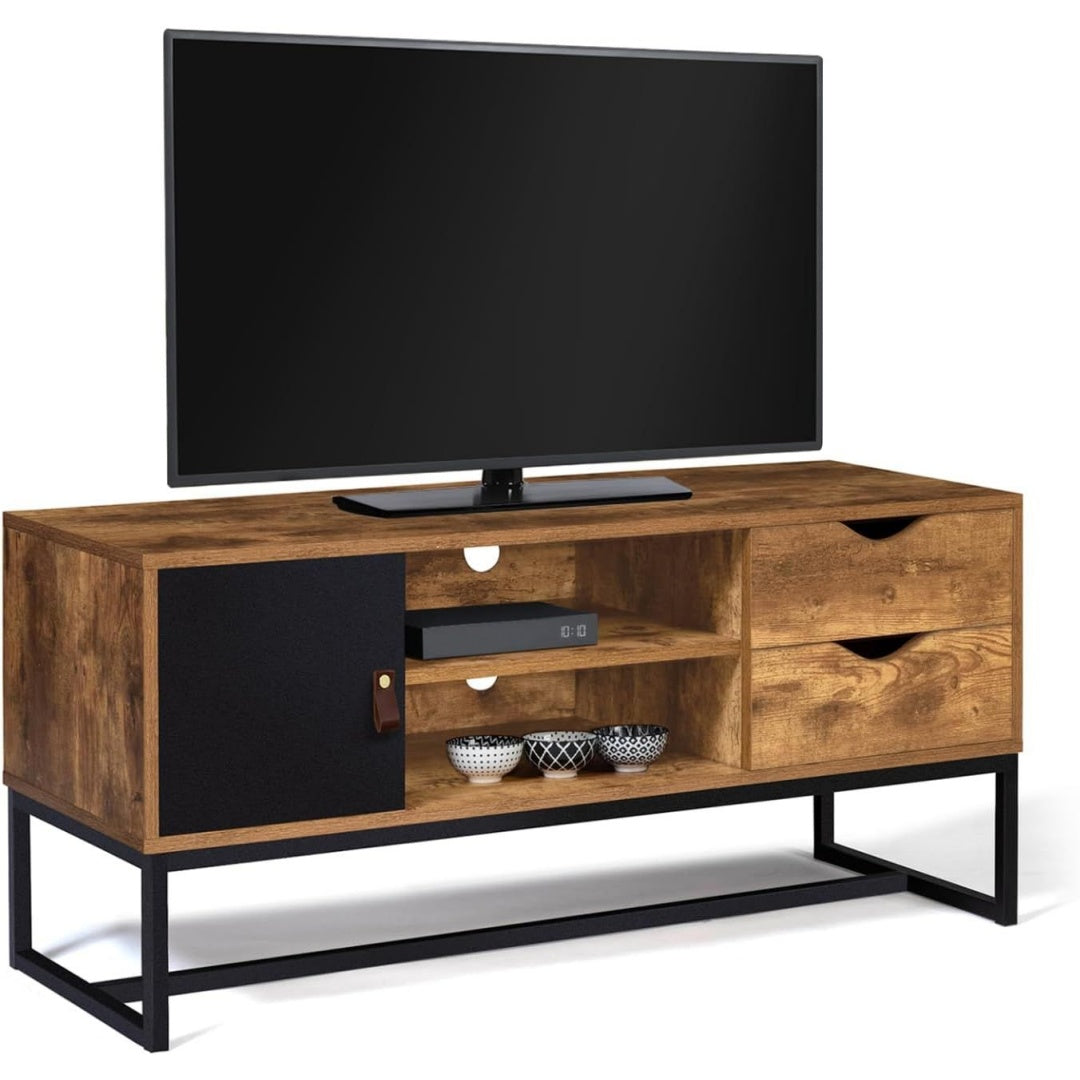 Le charme du rangement avec ce commode avec tiroirs, avec portes, coloris bois naturel