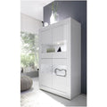 Une touche de caractere, meuble de rangement avec portes dans un ton blanc