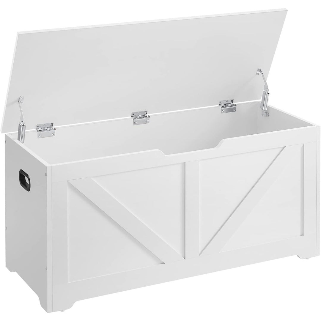 Un espace mieux organise grace a ce meuble de rangement avec portes, finition blanc et vert